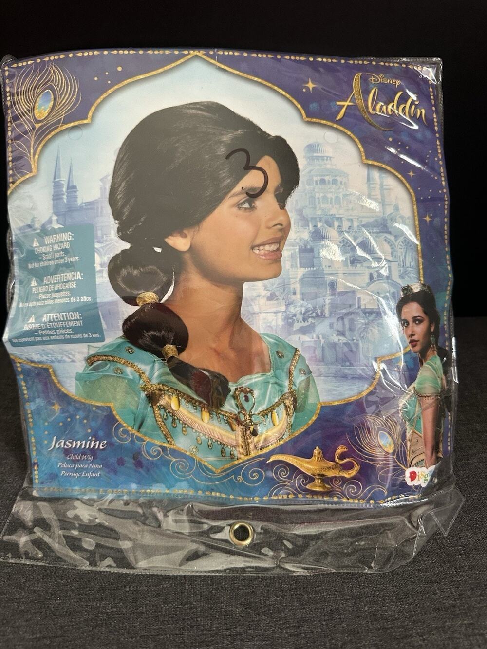 Disney Aladdin Princess Jasmine Child Wig Disguise Black Braided Costume